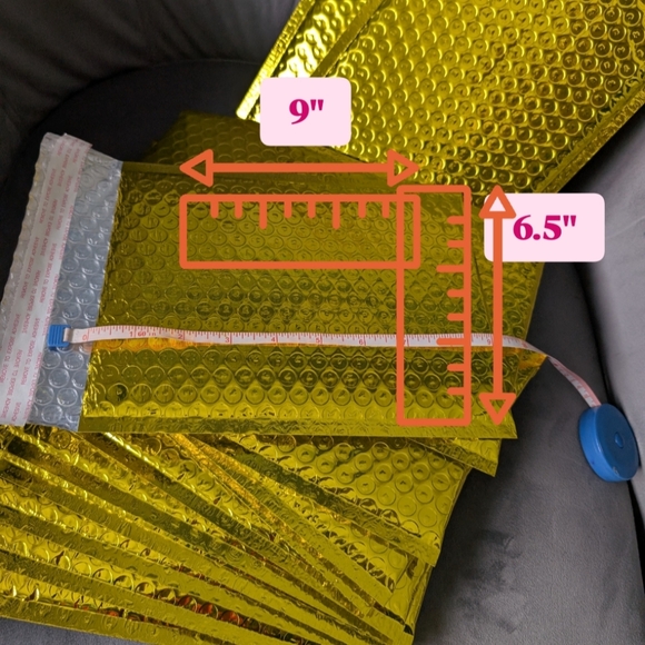 Gold reflective Bubble Mailers bundle of 12 - Picture 5 of 5